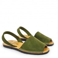 Avarca Piele Intoarsa Khaki