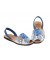 Sandale Avarca Blue Flower , Piele Naturala